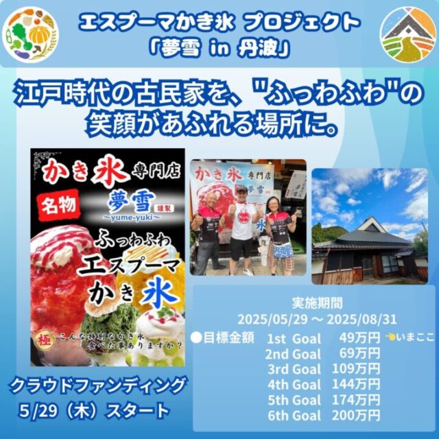 エスプーマかき氷 プロジェクト 「夢雪 in 丹波」